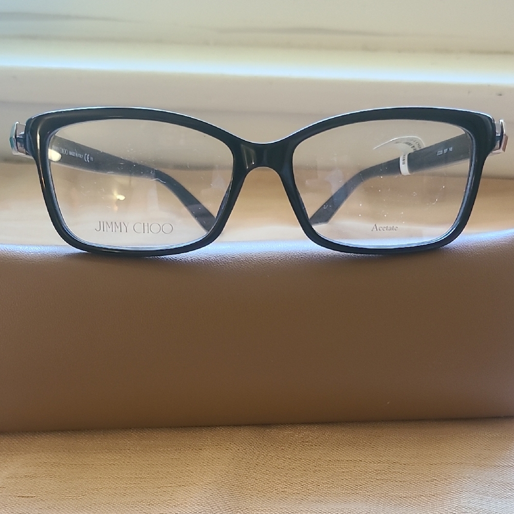 NEW & AUTHENTIC JIMMY CHOO EYEGLASSES MODEL JC225, SIZE 52-15-145, C/ BLACK